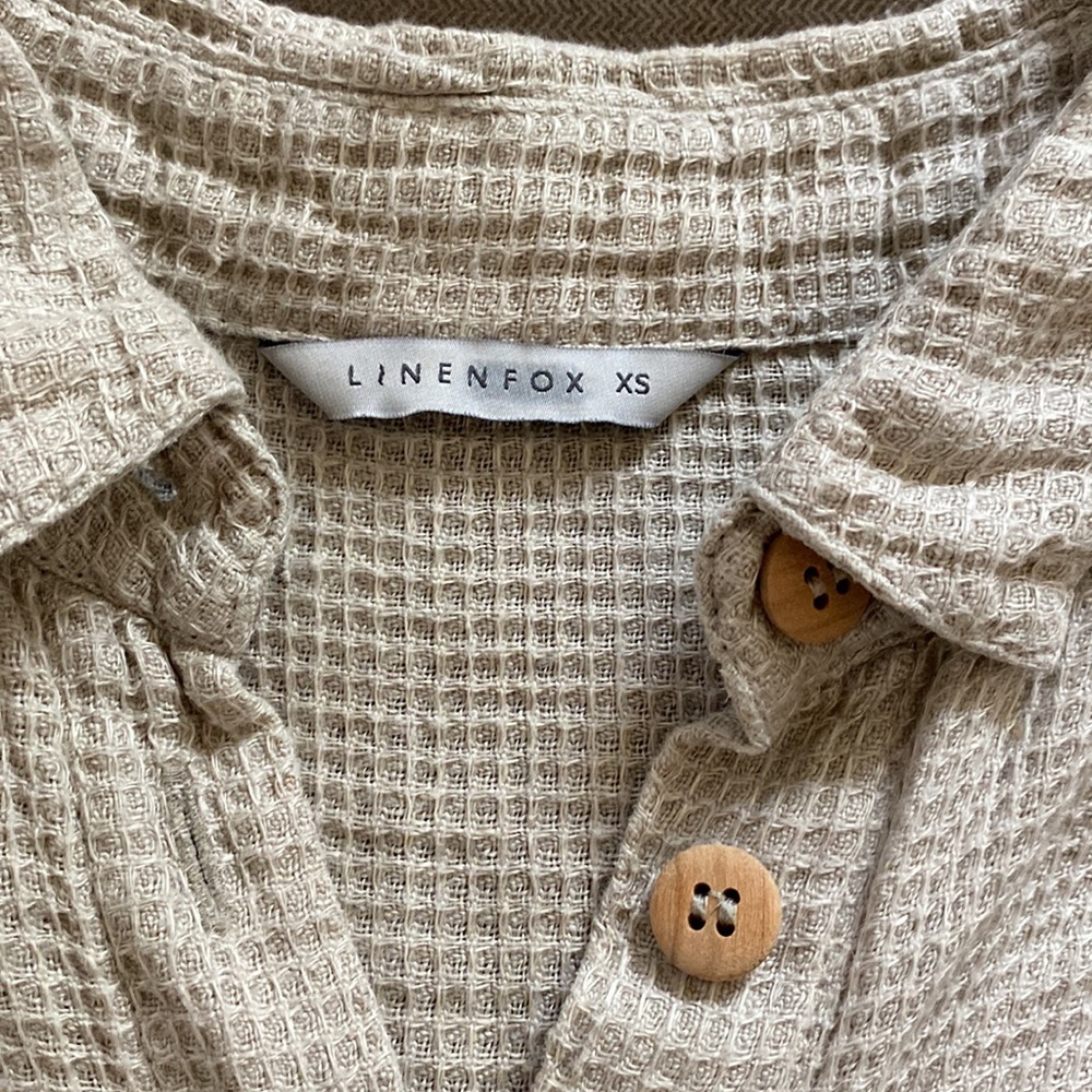 Vika Waffle Linen Button Down Shirt - Picture 5 of 9